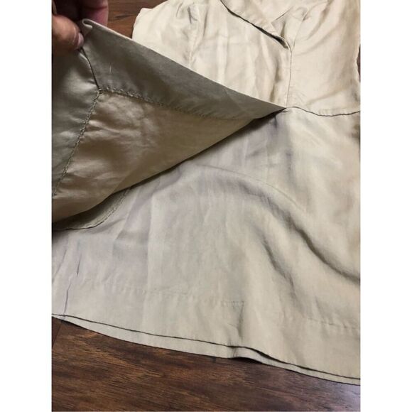 BEBE Tan "Kendra" Collared V-Neck Faux-Wrap Mini-Length Size XS - Picture 11 of 13